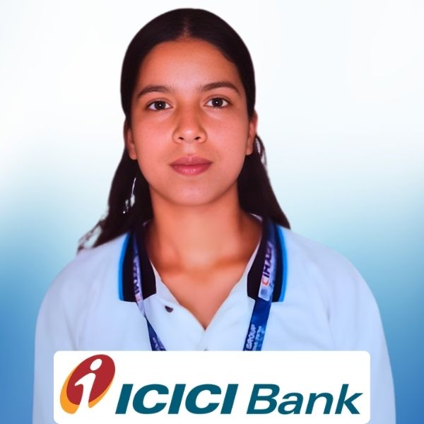 Muskan, BBA student from Cimage got Placement in ICICI Bank