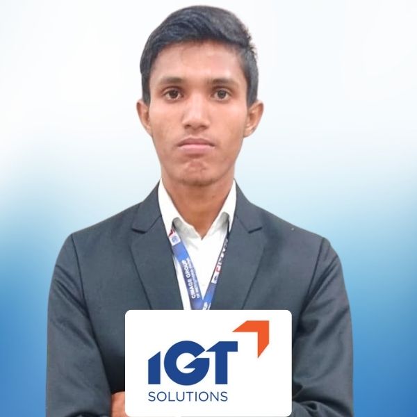 Pawan Kumar, BSc. IT student from Cimage got Placement in IGT Solutions