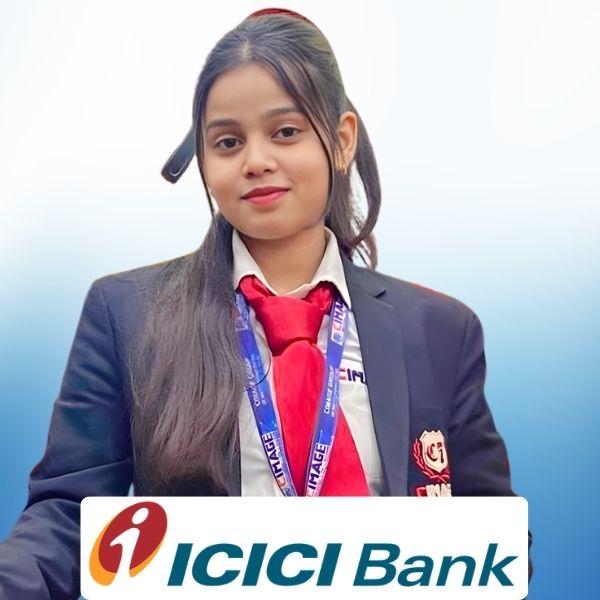 Riya Raj, BBM student from Cimage got Placement in ICICI Bank